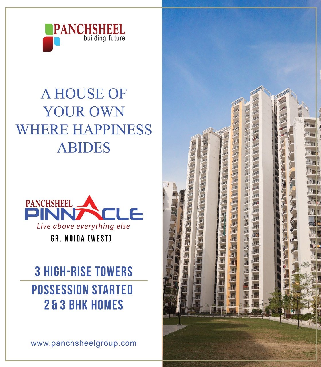 Presenting 3 high rise towers, possession started at Panchsheel Pinnacle, Greater Noida Update