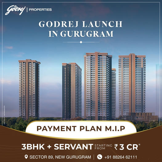Godrej Properties Announces Luxurious 3BHK+ Servant Apartments in Gurugram's Sector 89 Update