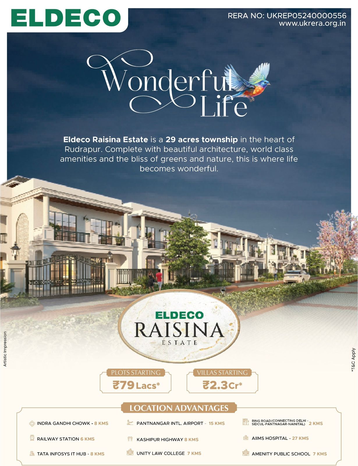 Discover Luxury Living at Eldeco Raisina Estate, Rudrapur - Plots from ₹79 Lakhs, Villas from ₹2.3 Crore Update