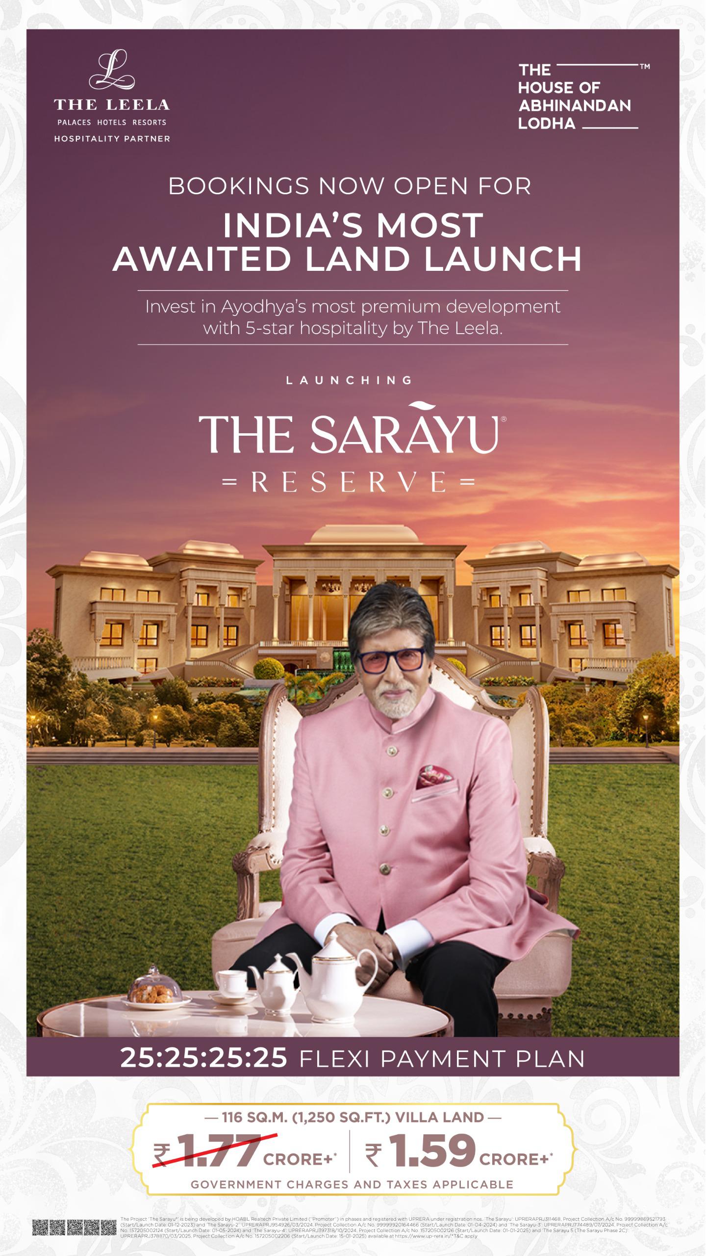 Luxury Living in Ayodhya: The Sarayu Reserve by The House of Abhinandan Lodha, Price Starting at ₹1.59 Crore Update