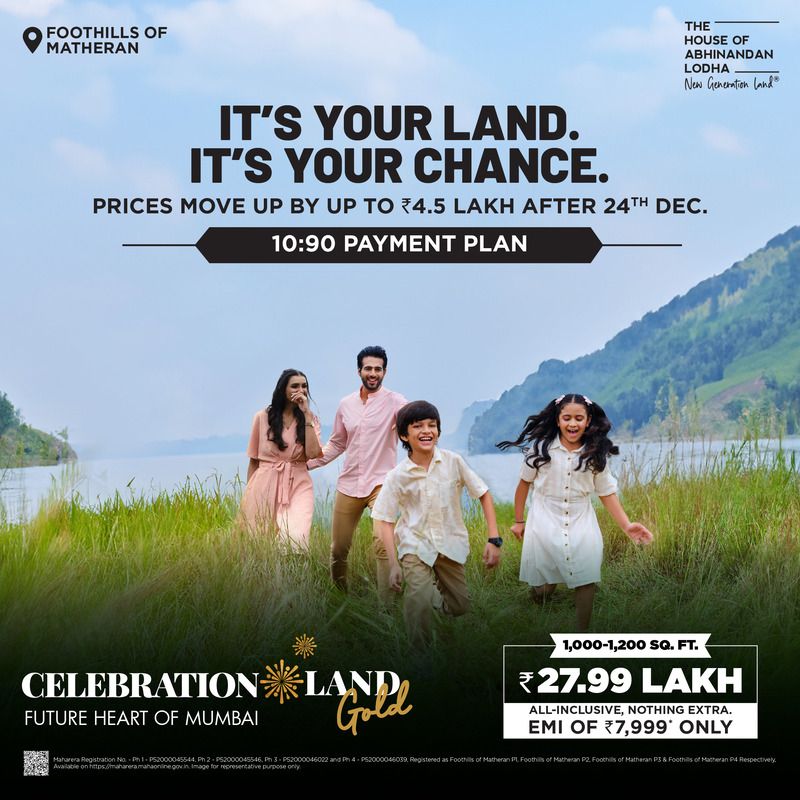 Seize Your Dream at CelebrationLand Gold by Abhinandan Lodha in the Foothills of Matheran Update