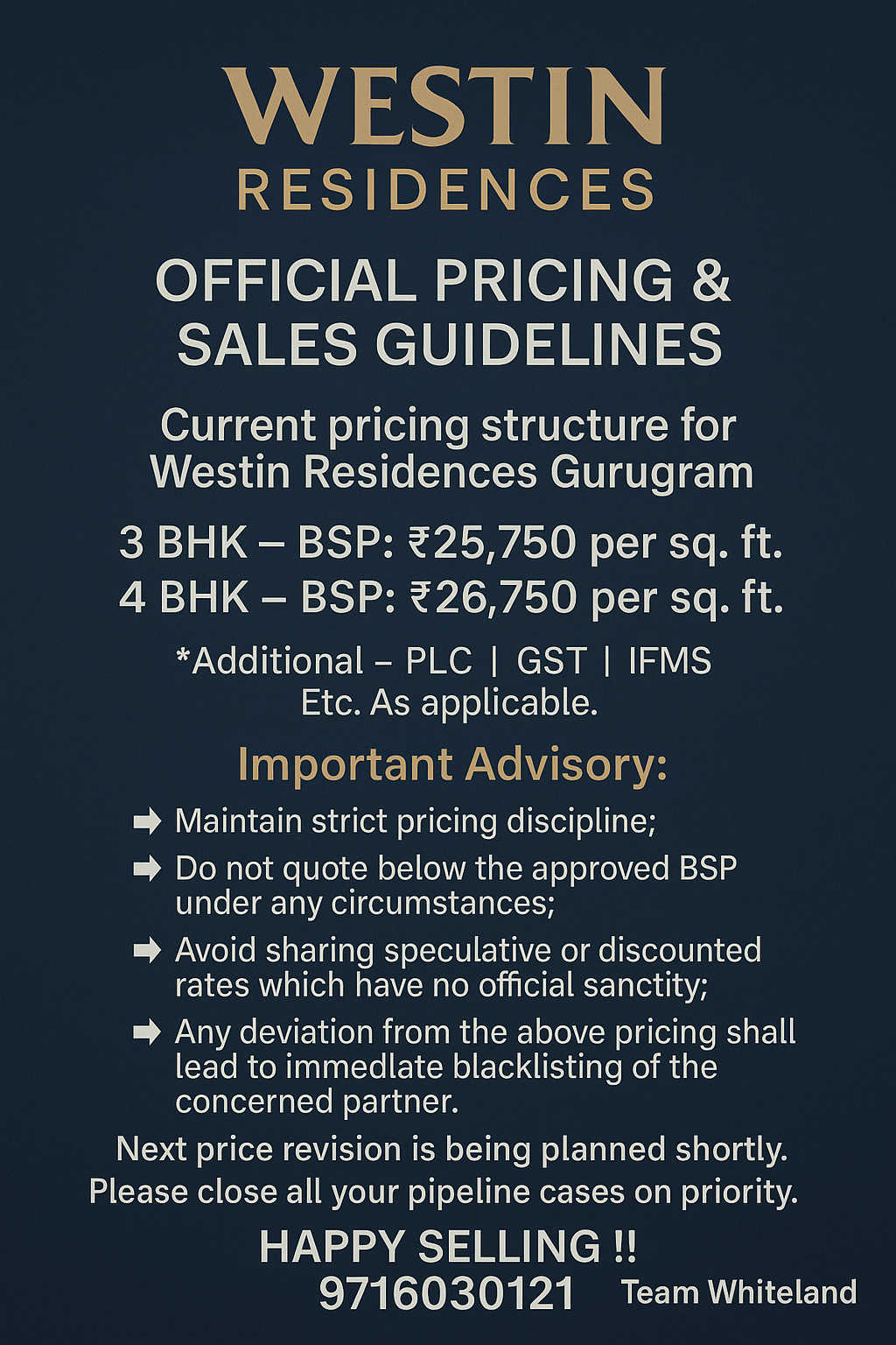 Official Pricing Announced for Westin Residences Gurugram || Important Pricing Guidelines for Westin Residences || Act Now: Pricing for Westin Residences Revealed Update