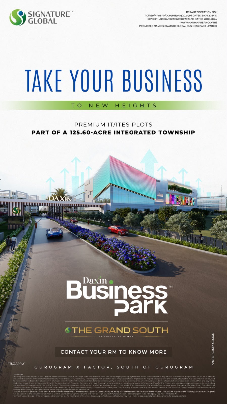 Explore Premium IT/ITES Plots at Daxin Business Park || Discover Business Growth Opportunities at The Grand South || Invest in Gurugram's Integrated Township