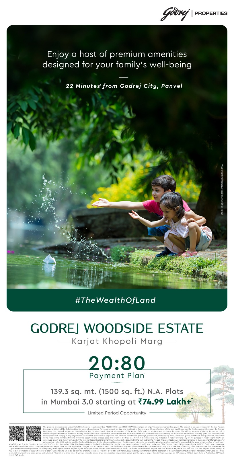 Godrej Woodside Estate, Karjat Khopoli Marg, Plots from ₹74.99 Lakh Update