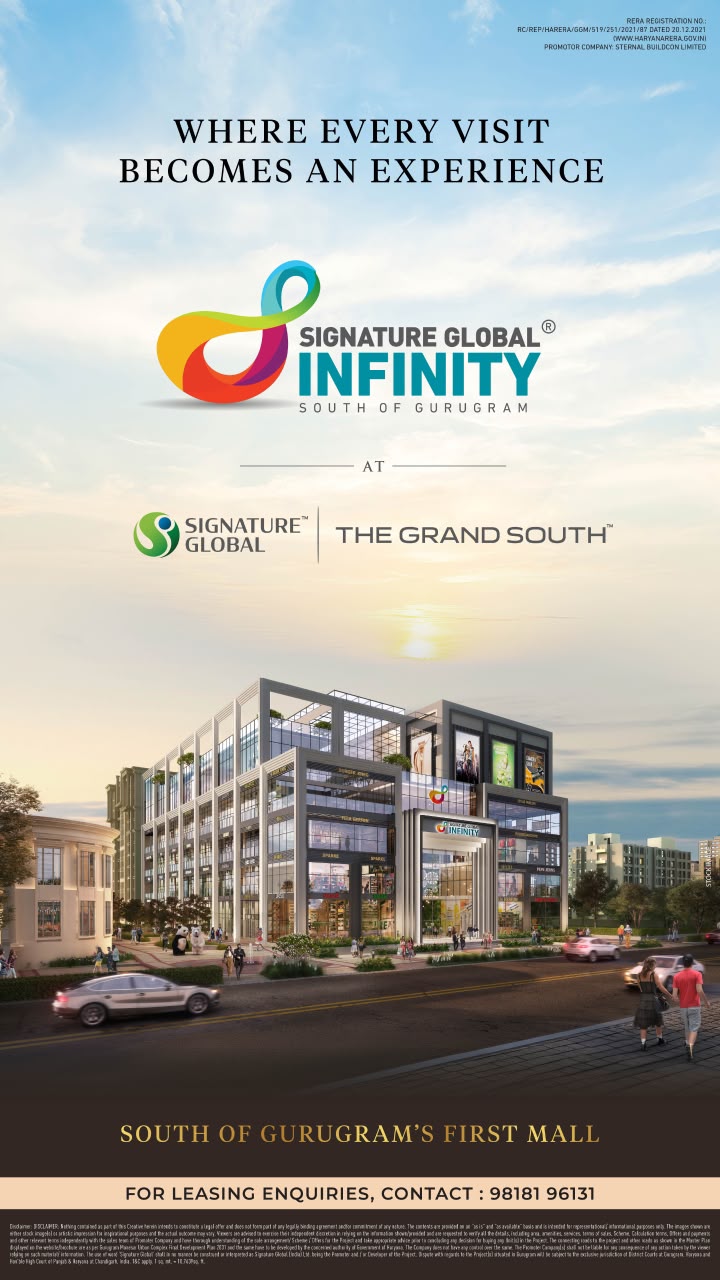Discover Signature Global Infinity in South of Gurugram || Experience the First Mall of South Gurugram || Lease Today at Signature Global Infinity Update