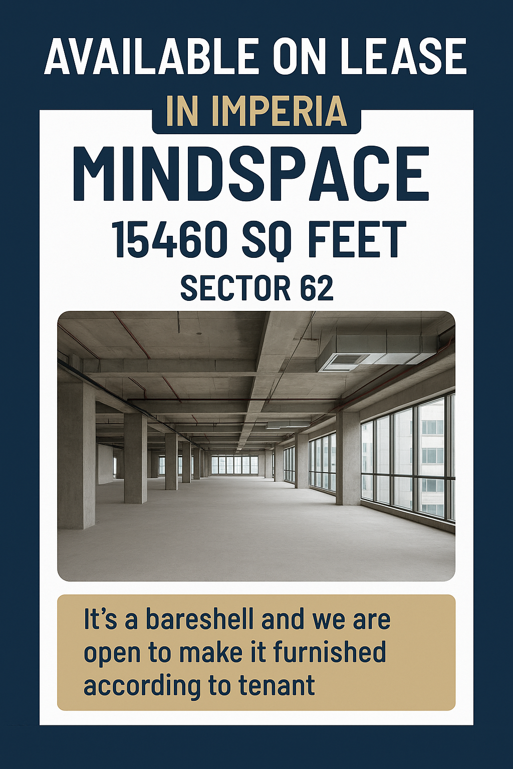 Lease 15460 sq ft at Imperia Mindspace, Sector 62 Update