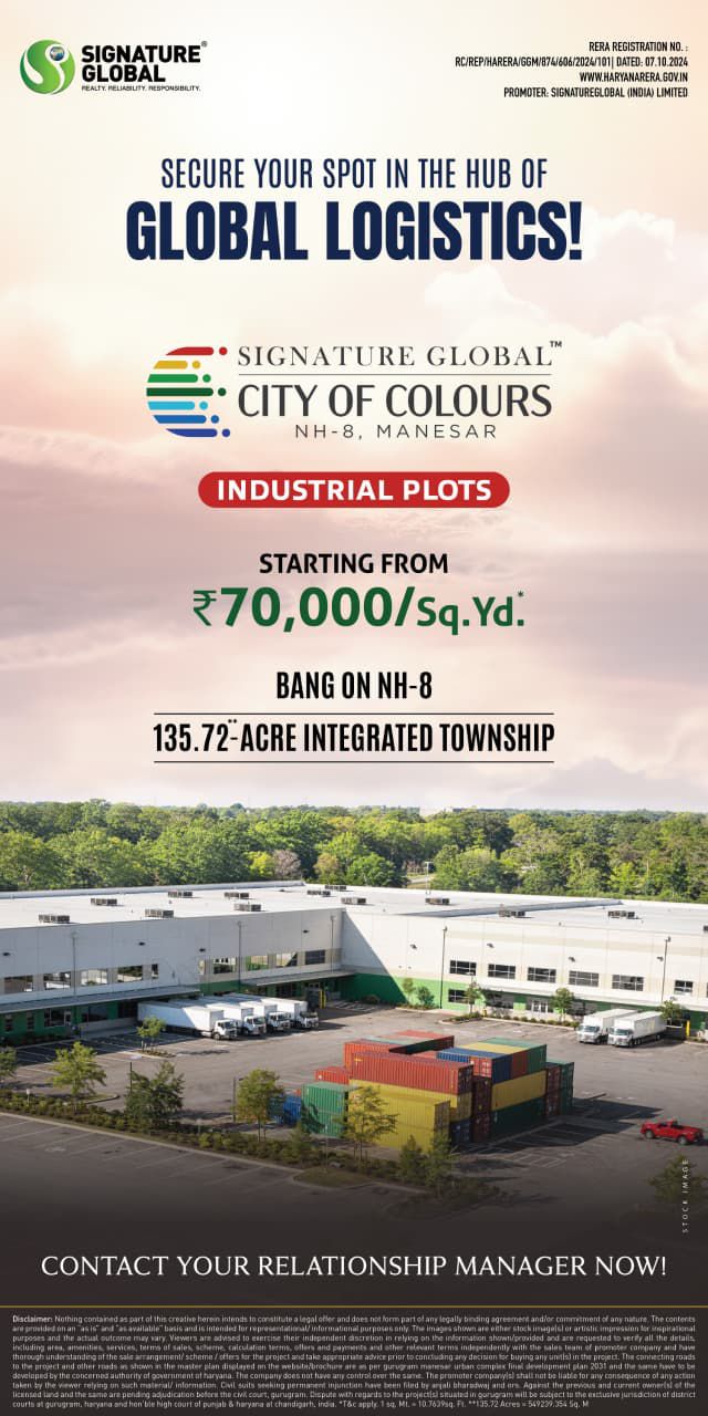 Industrial Plots Starting at ₹70,000/Sq.Yd! || Secure Your Spot in the City of Colours! || Bang on NH-8, Manesar! Update