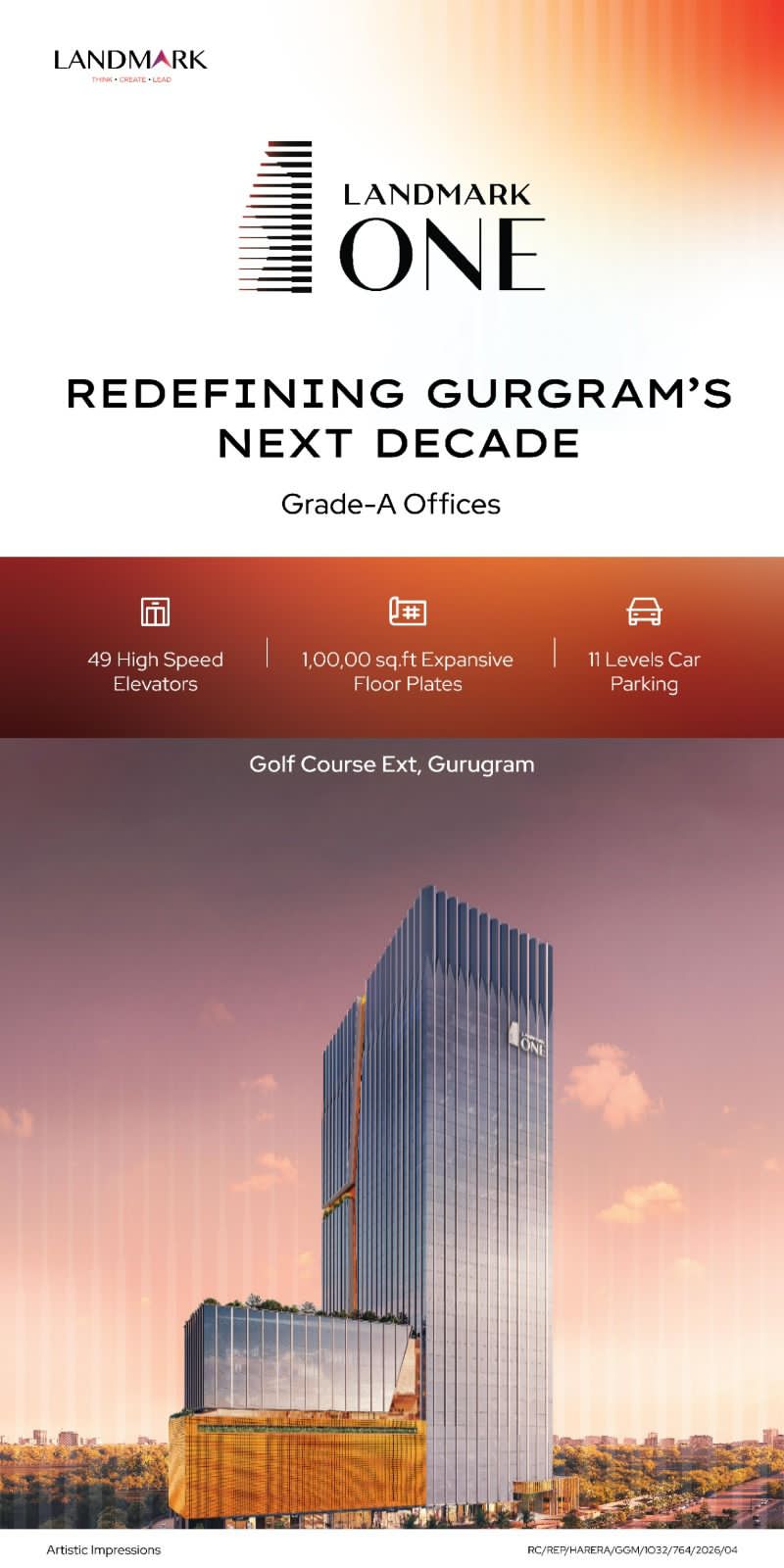 Explore Landmark ONE Grade-A Offices in Gurugram || Discover Premium Office Spaces at Golf Course Extension || Landmark ONE: Redefining Gurugram's Future Update