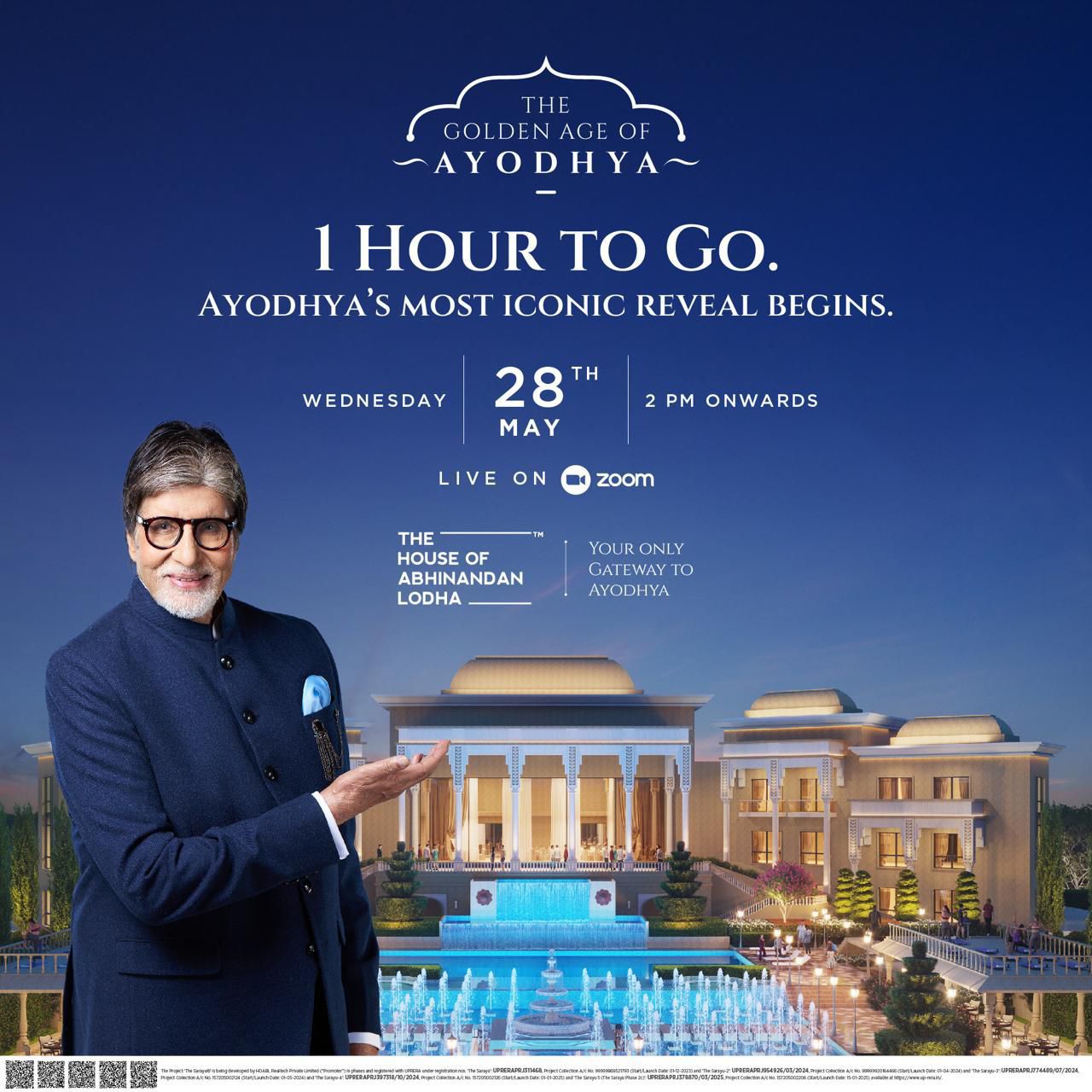 Join the Iconic Reveal of The Golden Age of Ayodhya by The House of Abhinandan Lodha on 28th May, Online Update