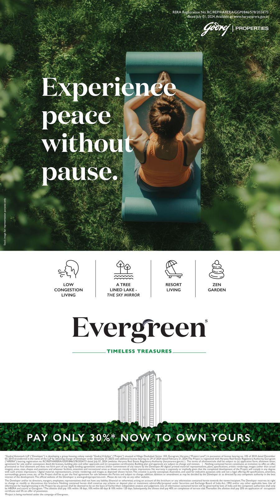Discover Evergreen by Godrej, Low Congestion Living in Gurugram, Pay Only 30% Update