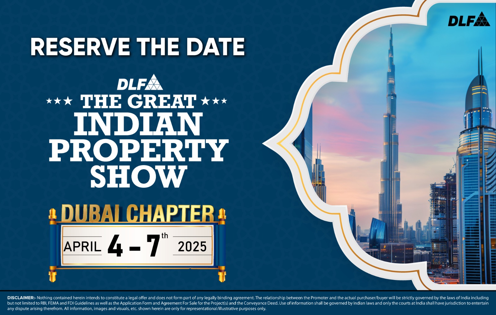 Explore DLF's Great Indian Property Show in Dubai, April 4-7, 2025 Update