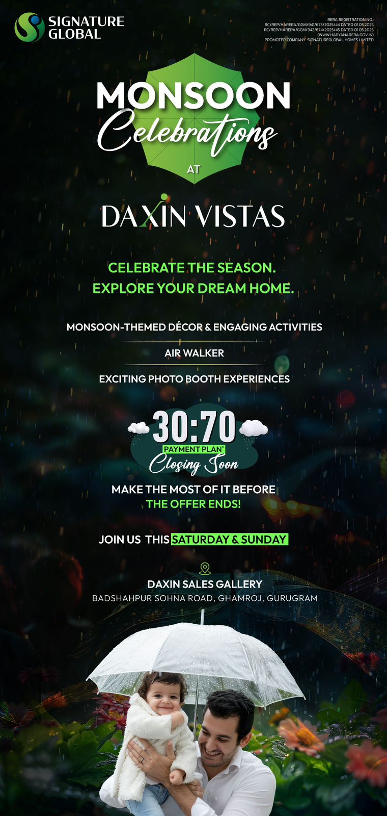 Discover Your Dream Home This Weekend at Daxin Vistas || Explore Monsoon-Themed Decor and Engagement || Don't Miss Our 30:70 Payment Plan Update