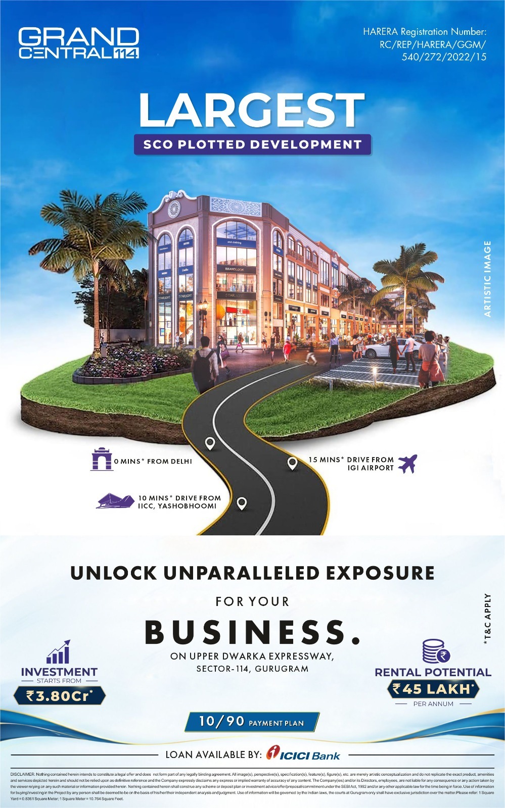 Largest SCO Development by Grand Central 114 || Invest in Gurugram's Prominent Location || Unmatched Business Exposure at Sector 114