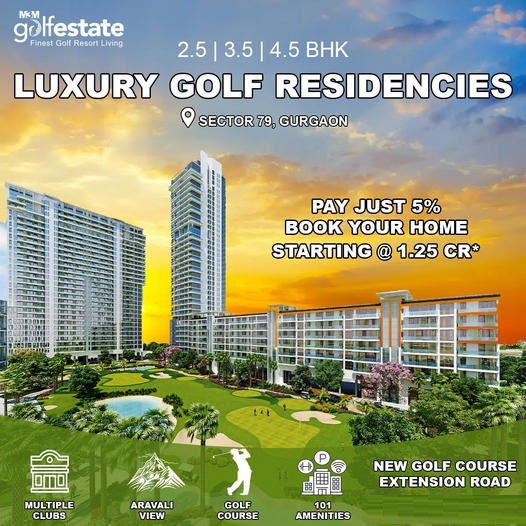 Pay 5 Lac and get 5 Lac at M3M Golf Estate 2 in Sector 65, Gurgaon Update