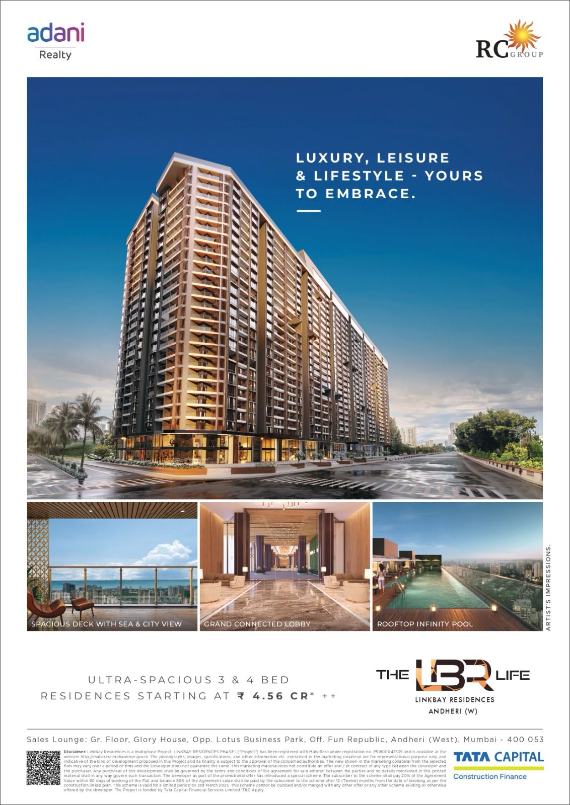 Experience Luxury Living at The LBR Life, Andheri (W) with Prices Starting at 4.56 Cr, Built by Adani Realty Update