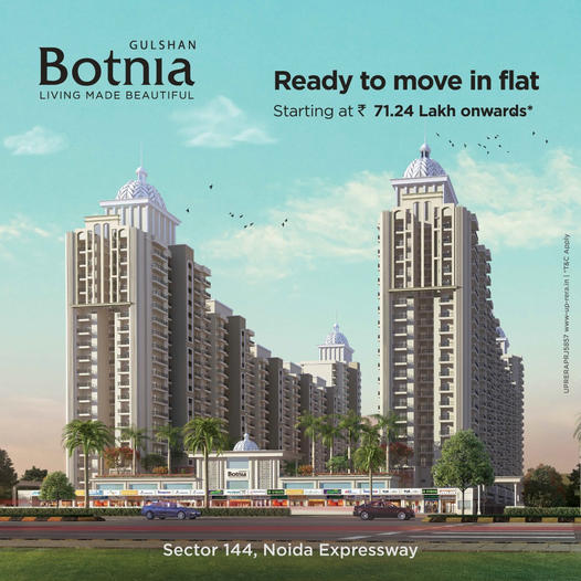 Ready to move in flas Rs 71.24 Lac at Gulshan Botnia in Sector 144, Noida Update