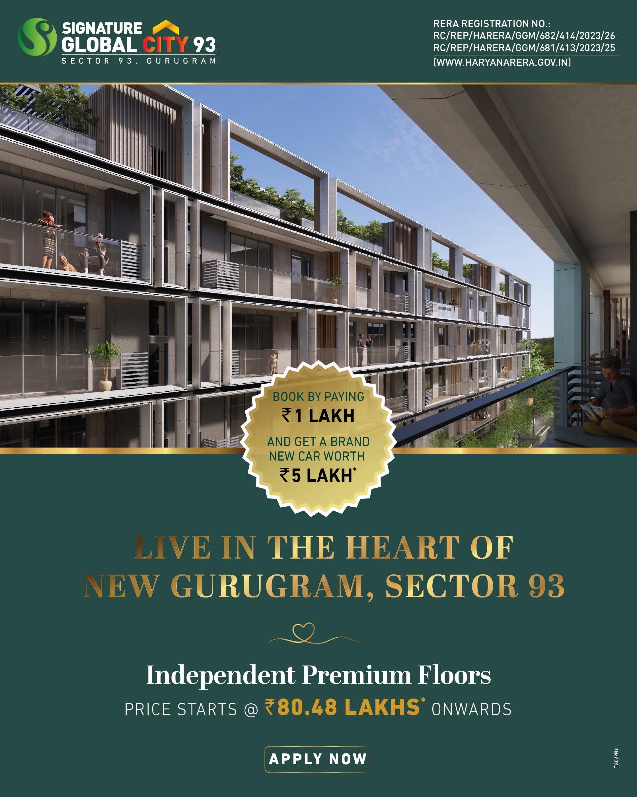 Perfect home and perfect location at Signature Global City 93, Gurgaon Update