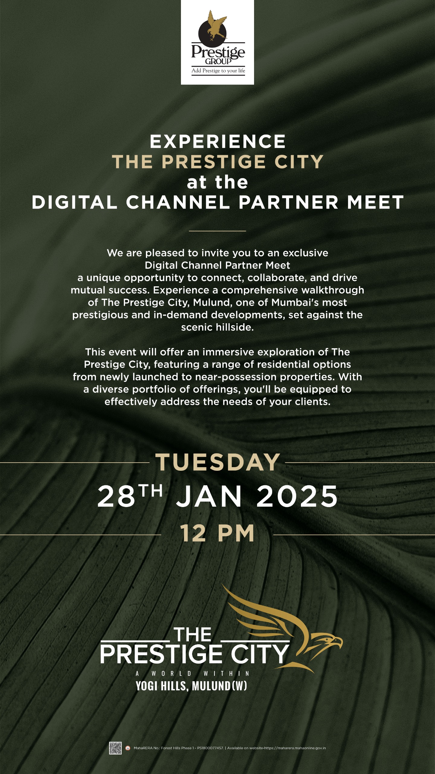 Exclusive Digital Channel Partner Meet at The Prestige City by Prestige Group, January 28th, Mulund, Mumbai Update