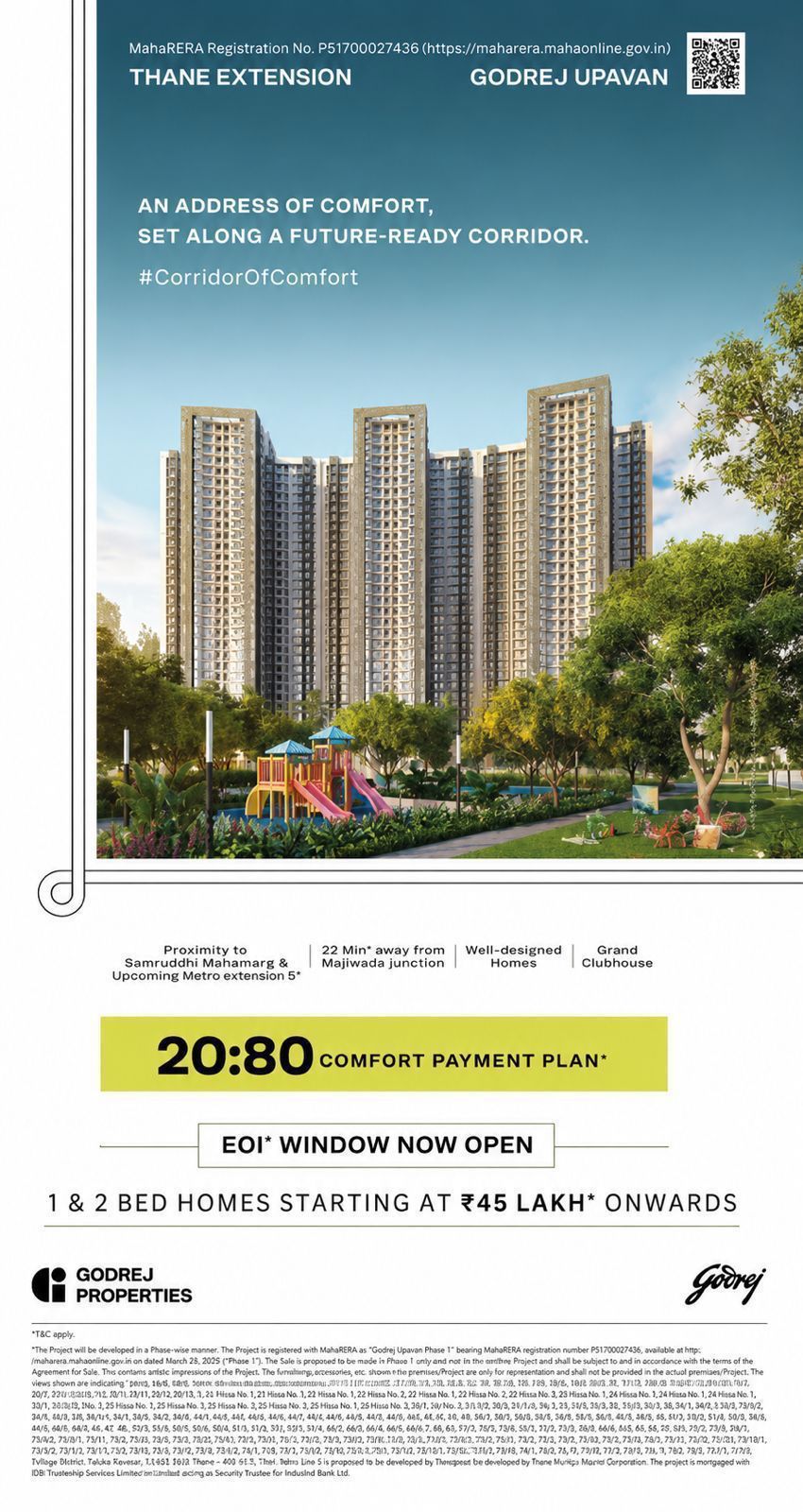 Explore Thane Extension Living with Godrej Upavan || Limited EOI Window Now Open! || 20:80 Payment Plan for Godrej Upavan Update