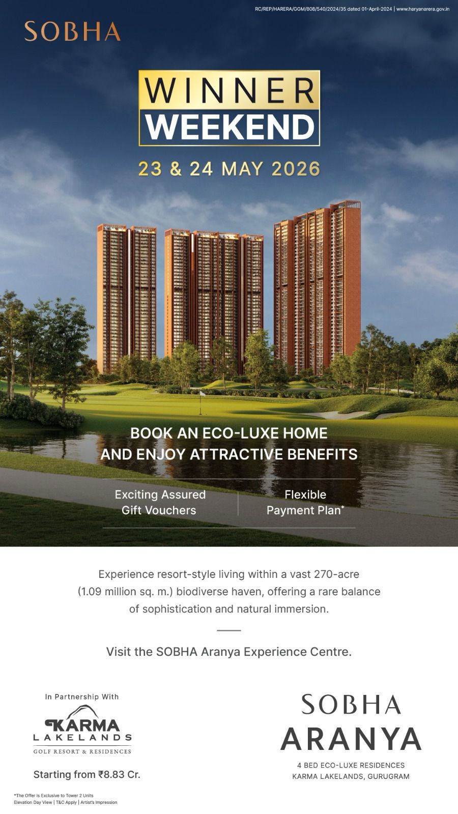 Join the Sobha Aranya Winner Weekend! || Don't Miss the Winner Weekend at Sobha Aranya || Book at Sobha Aranya This Weekend Update