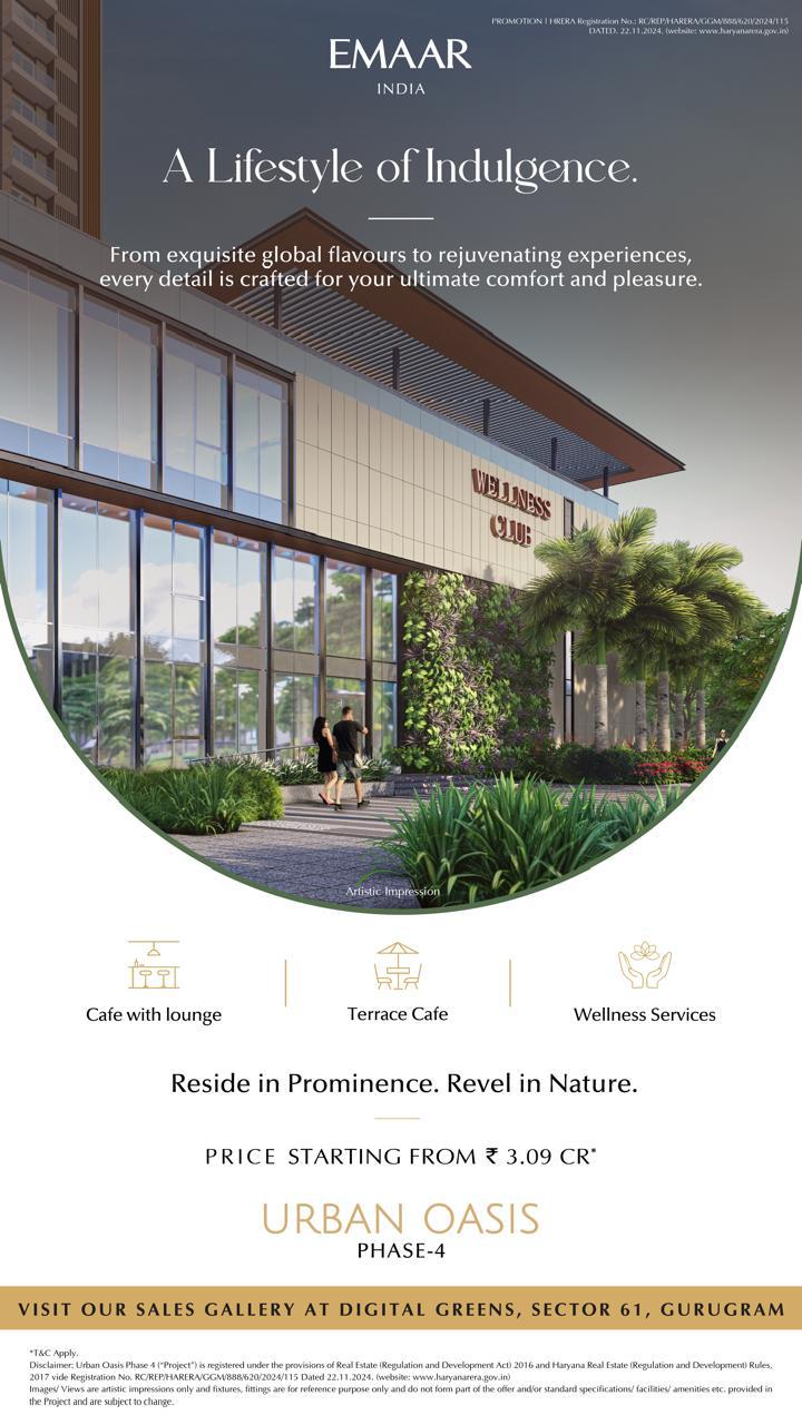 Experience Luxury at Urban Oasis, Phase-4, Prices Start at ₹3.09 Cr, Sector 61, Gurugram Update