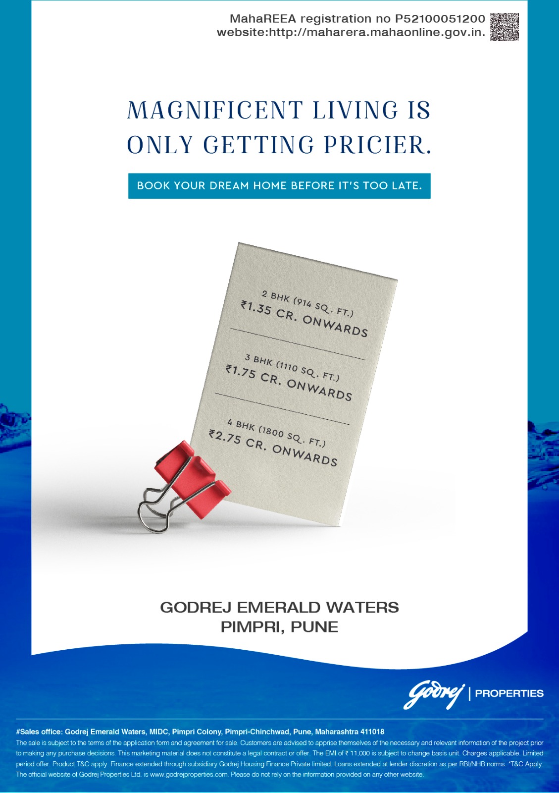 Discover Luxurious Living at Godrej Emerald Waters, Pimpri, Pune from ₹1.35 Cr Onwards Update