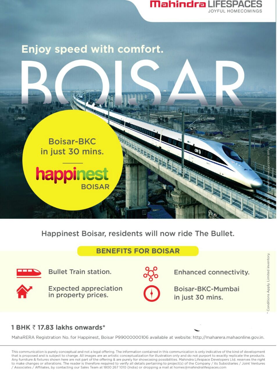 Enjoy speed with comfort at Mahindra Happinest in Mumbai Update