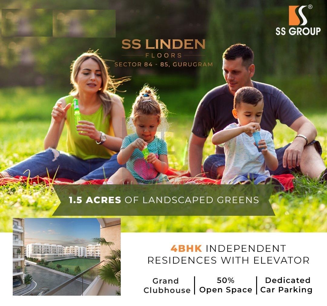 Presenting 1.5 acres  of landscaped green at SS Linden Floors, Gurgaon Update