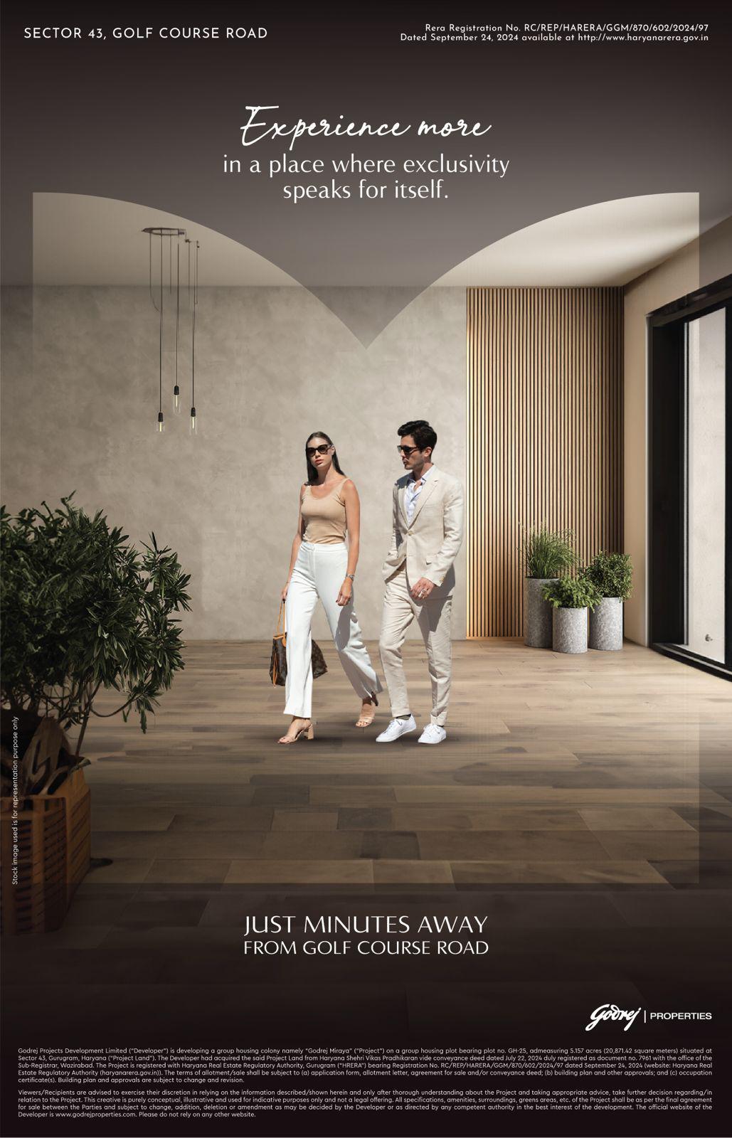 Exclusive Living at Godrej Aria, Sector 43, Gurgaon Update