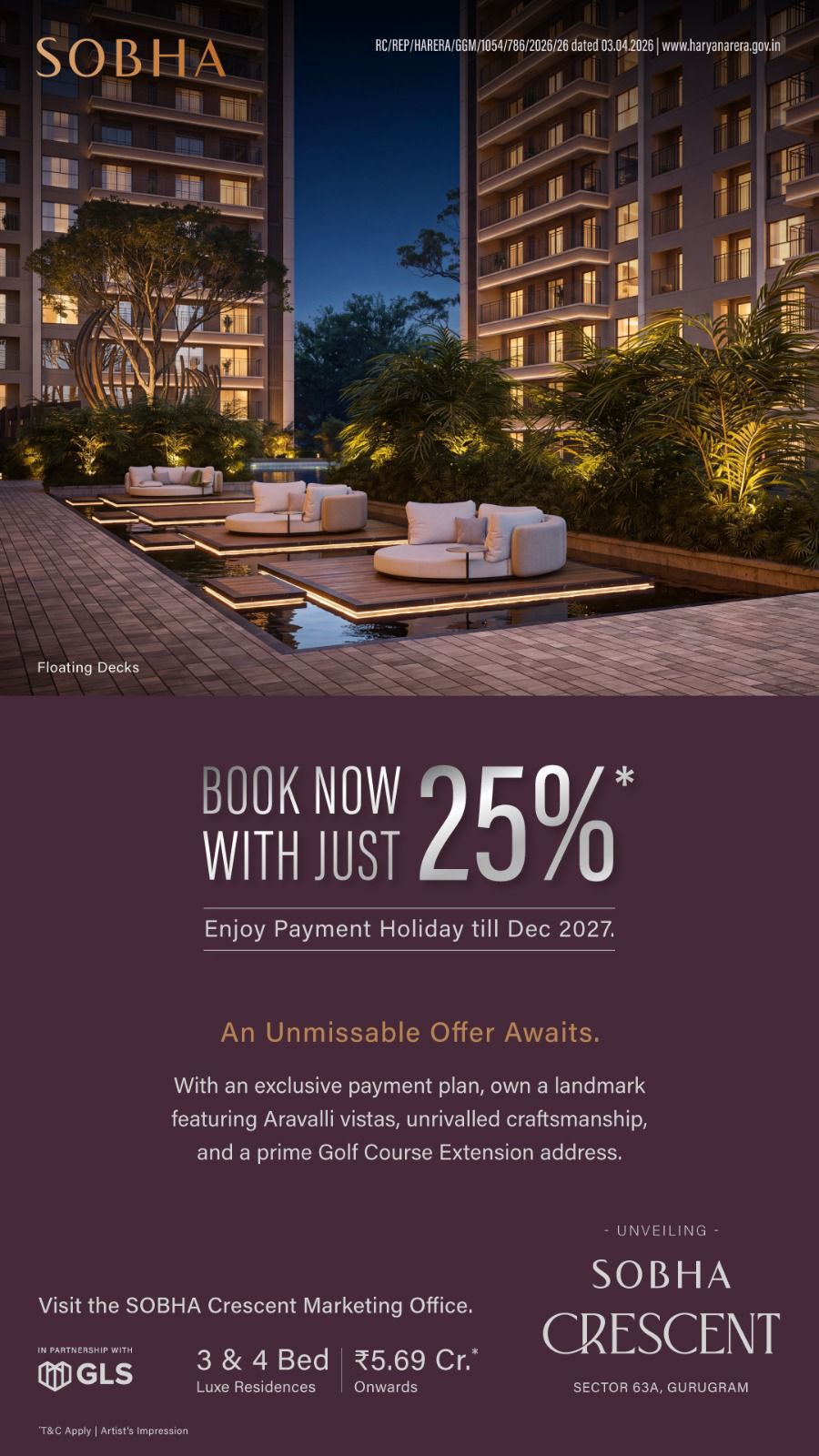 Secure Your Sobha Crescent Home Today || Book Now with Just 25% || Exclusive Payment Plan Available Update