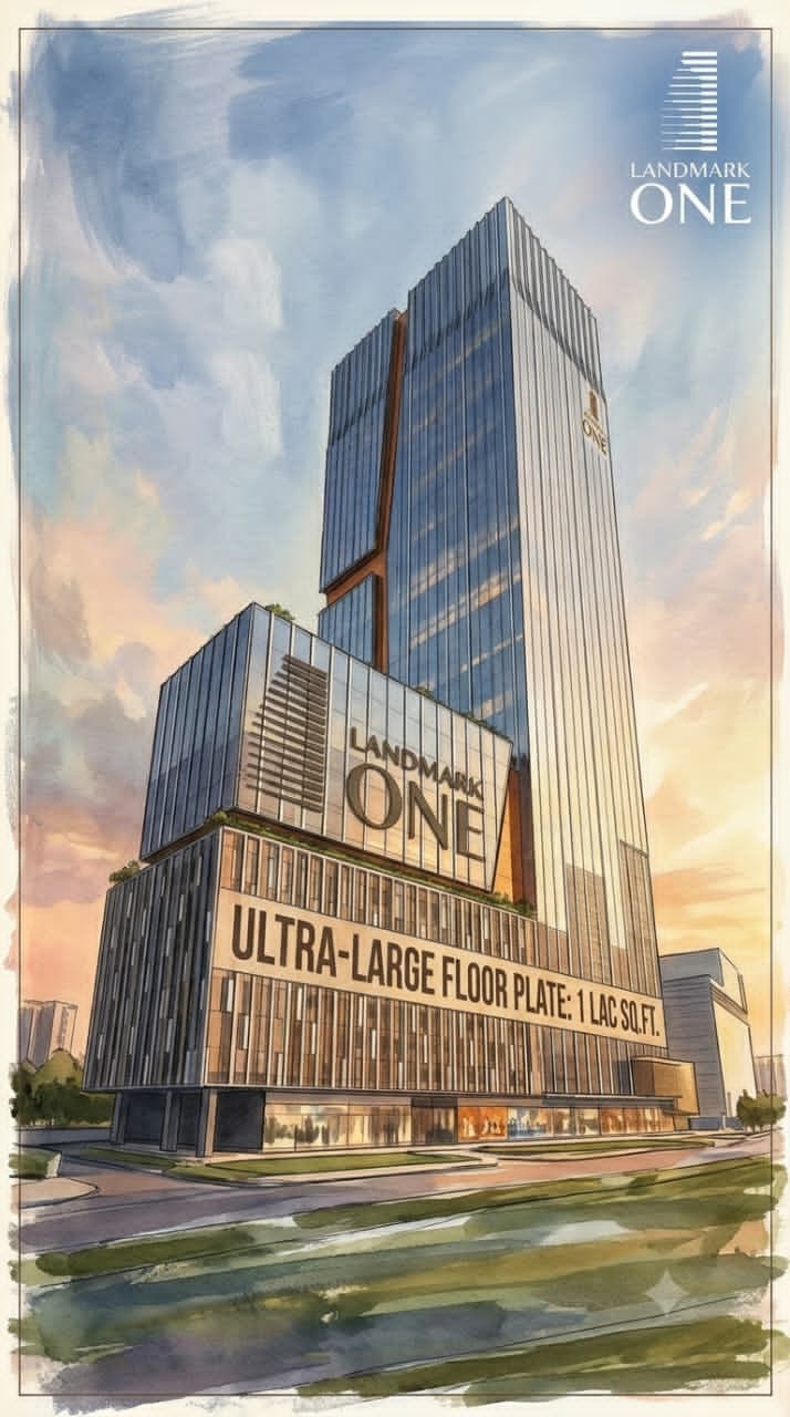 Discover Landmark ONE's Ultra-Large Space || Explore Landmark ONE's Impressive Floor Plate || Landmark ONE's 1 Lac Sq.Ft. Awaits You photo 1