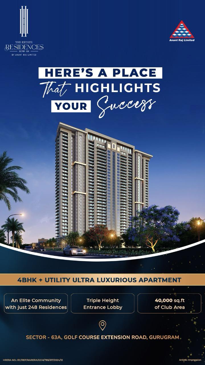 Discover Ultra Luxurious Living at The Estate Residences, Sector 63A, Gurugram Update