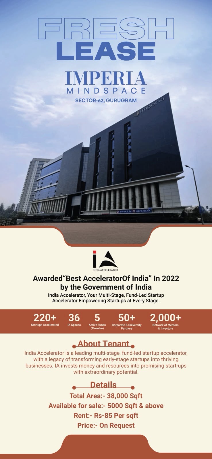 Secure Your Spot at Imperia Mindspace || Fresh Lease Opportunity in Gurgaon || Lease with India Accelerator Now Update