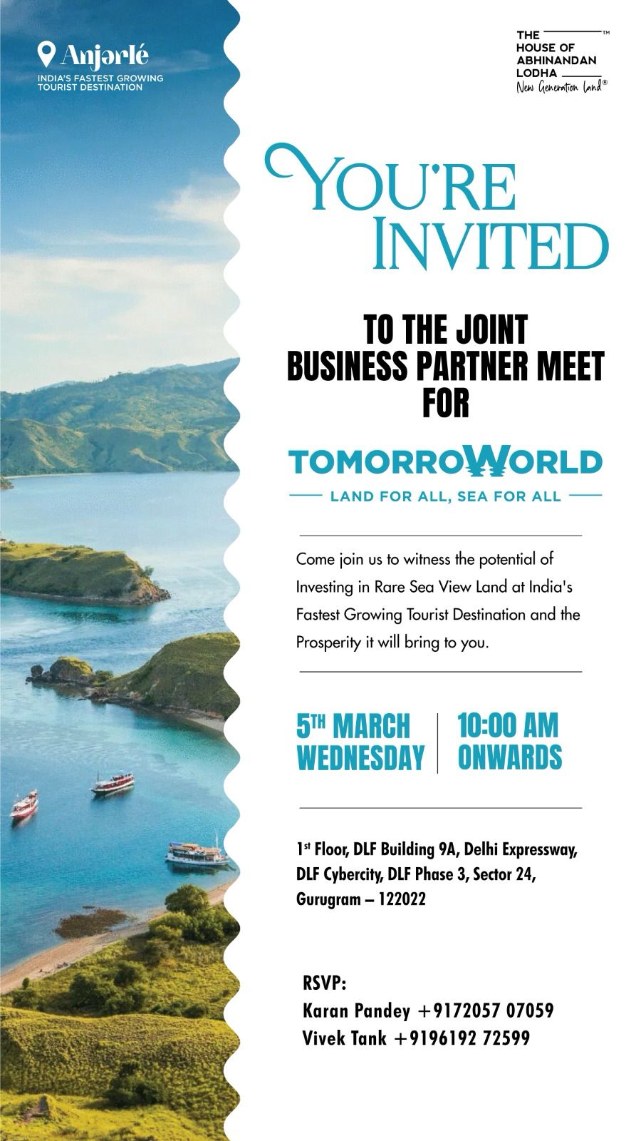 Join Us for TomorrowWorld in Anjarlé, March 5th Update