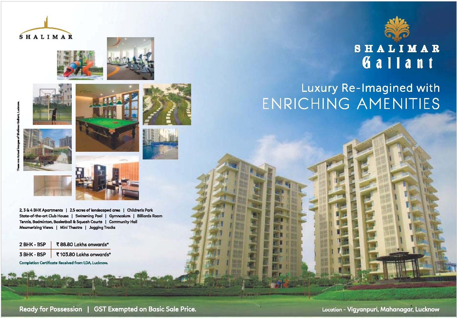 Launching luxury re-imagined with enriching amenities at Shalimar Gallant in Lucknow Update