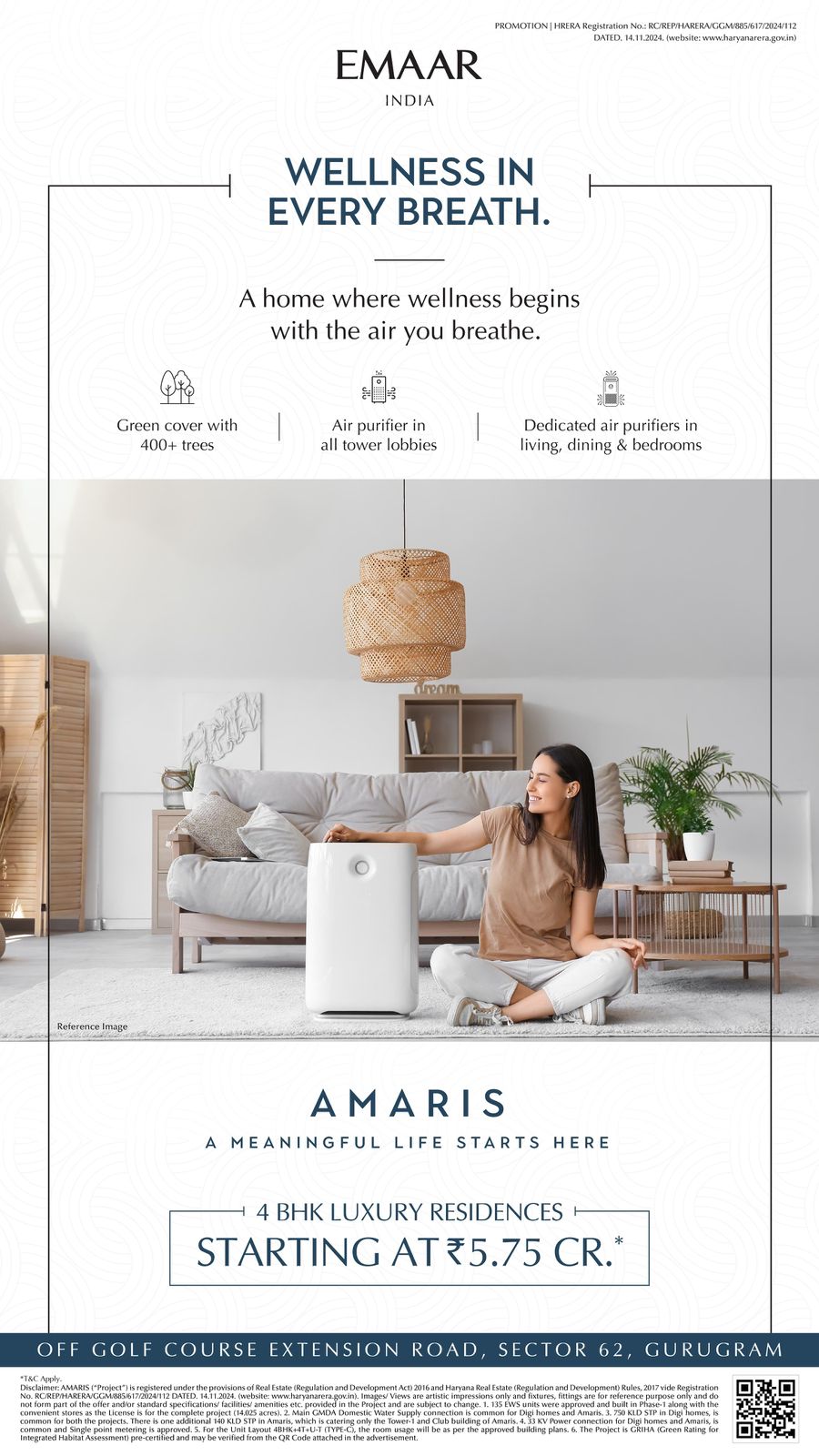 Discover Wellness in Every Breath at Amaris by Emaar in Gurugram Starting at ₹5.75 Cr. Update