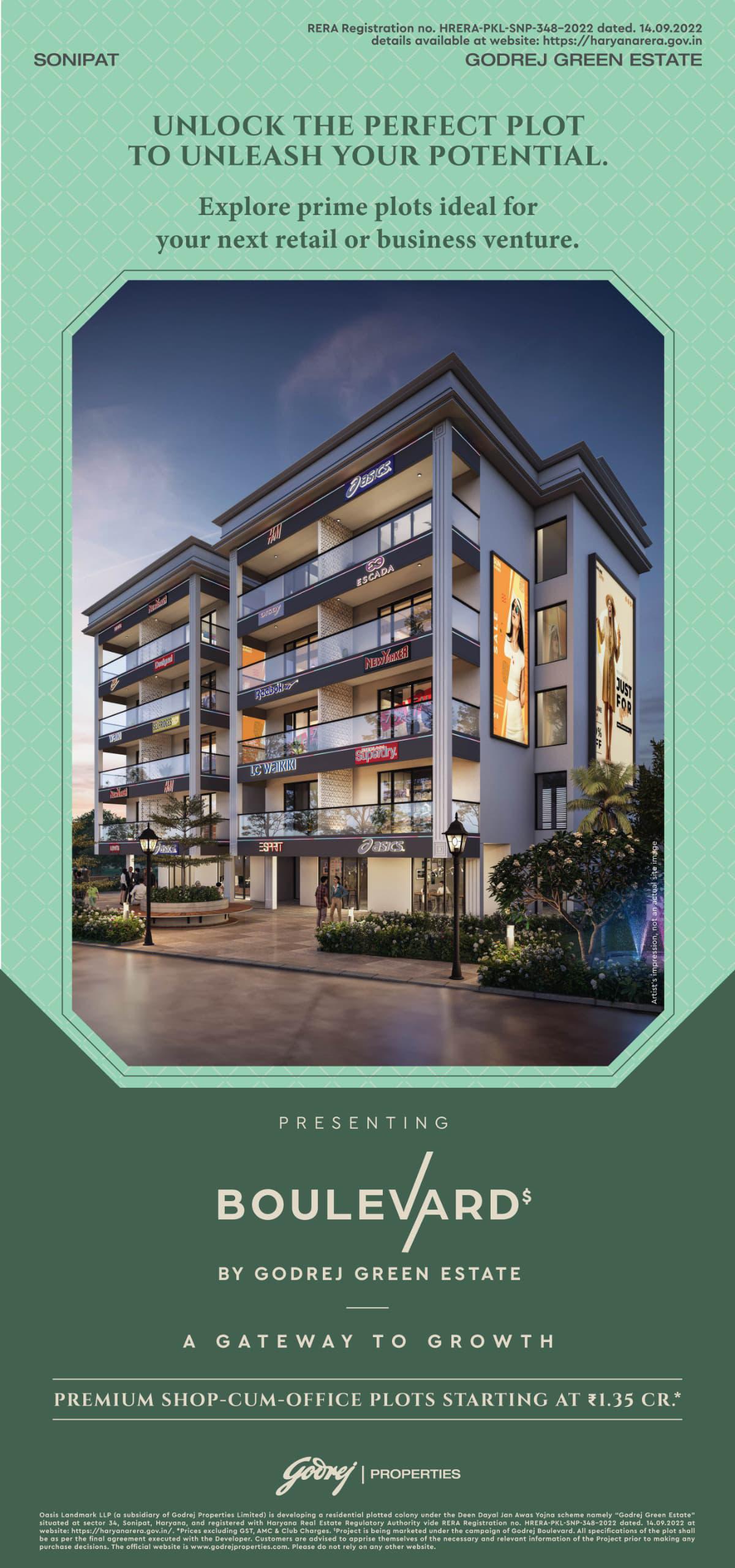 Unlock Strategic Retail Plots at Godrej Green Estate in Sonipat, Starting at ₹1.35 Cr Update