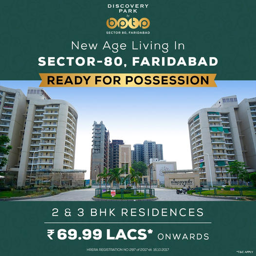 Ready for possession at BPTP Discovery Park, Sec 80, Faridabad Update