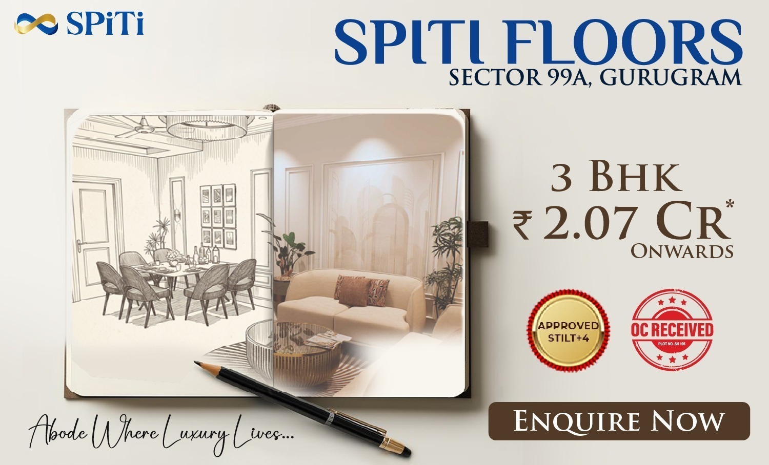 Explore SPITI FLOORS in Sector 99A, Gurugram || Secure Your 3 BHK Today at ₹2.07 Cr Onwards || Luxury Living Awaits at SPITI FLOORS photo 1