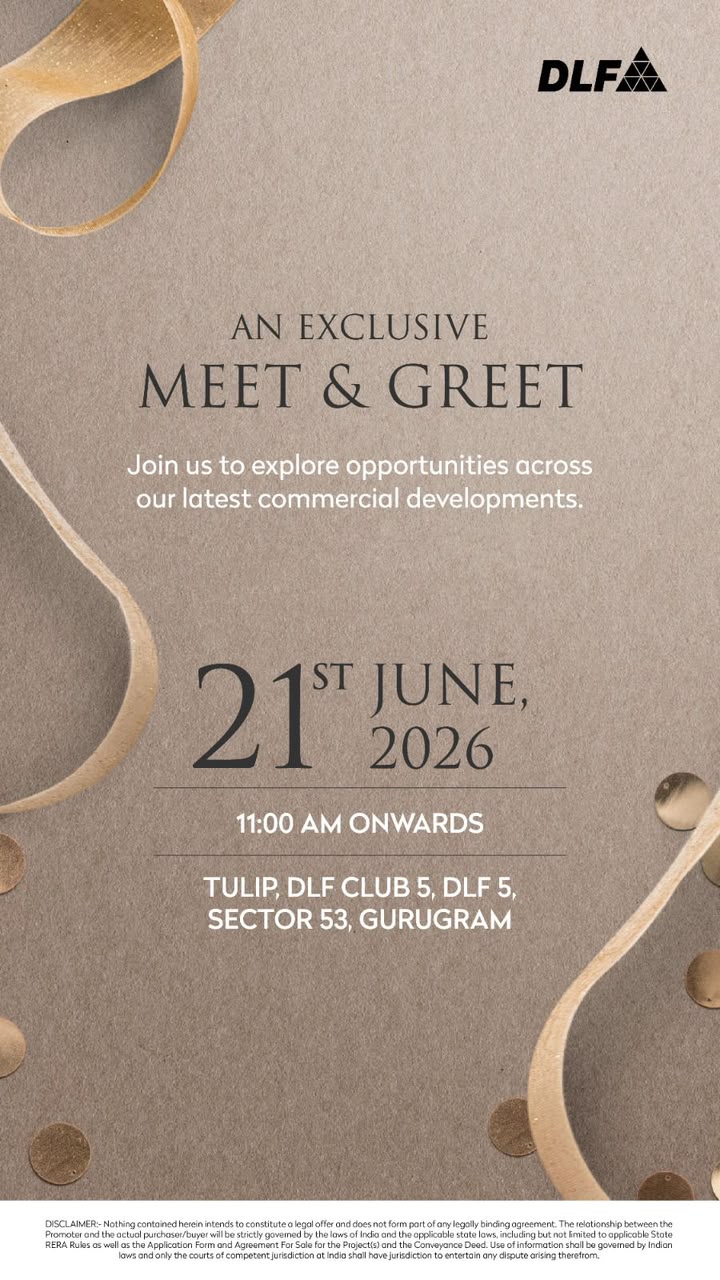 Join Our Exclusive Meet & Greet || Explore Opportunities with DLF || Commercial Development Event Update