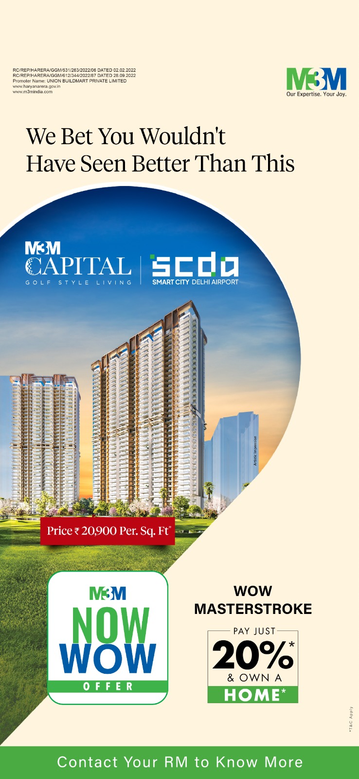 M3M Capital: Golf Style Living at Smart City Delhi Airport Update