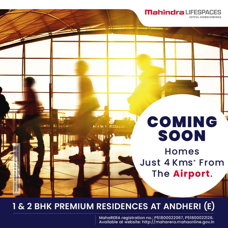 Mahindra Lifespaces coming soon 1 & 2 BHK homes at Andheri East, Mumbai Update
