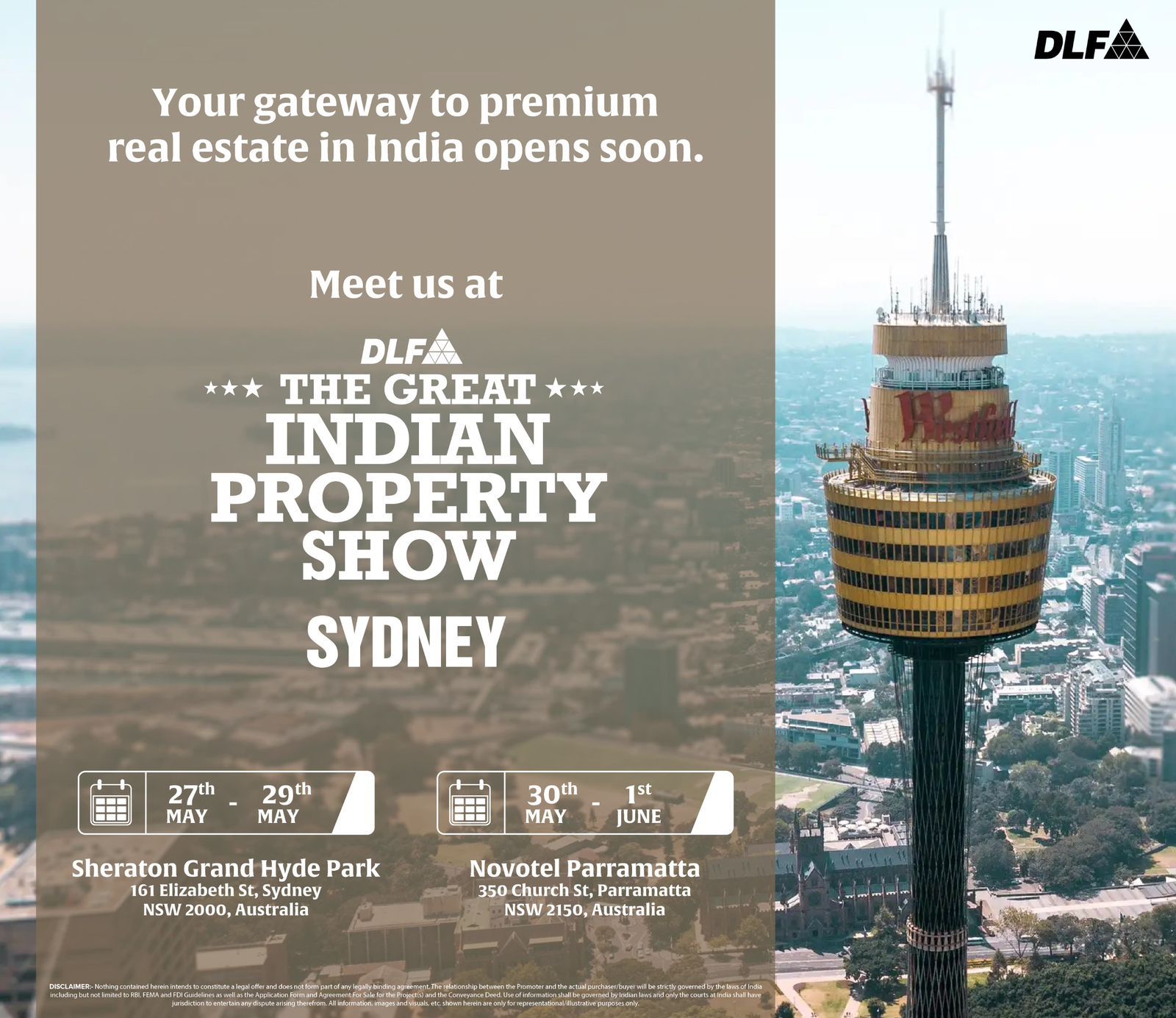 Join Us in Sydney for The Great Indian Property Show || Explore Premium DLF Real Estate Opportunities || Secure Your Dream Property with DLF Update