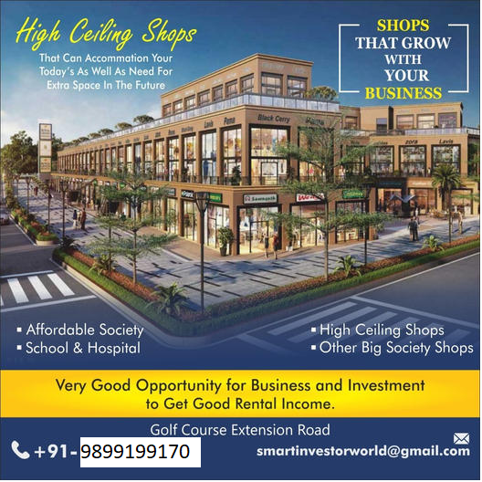 Expand Your Business Horizons with High Ceiling Shops on Golf Course Extension Road Update