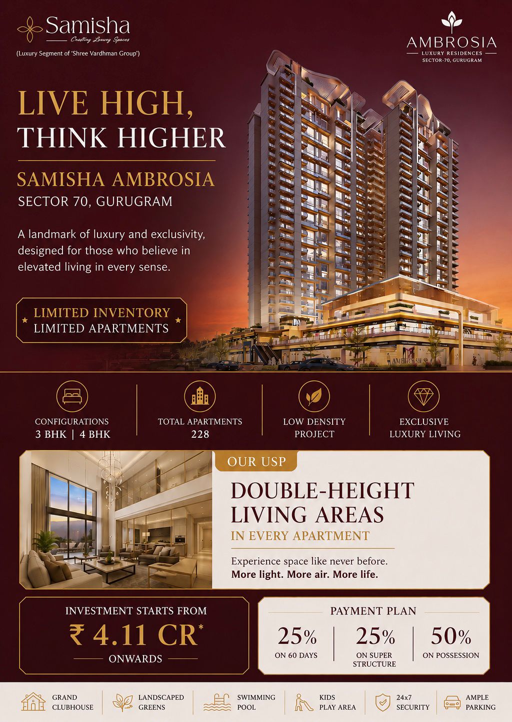 Explore Luxury at Samisha Ambrosia || Limited Apartments Available Now || Invest in Elevated Living in Gurugram Update