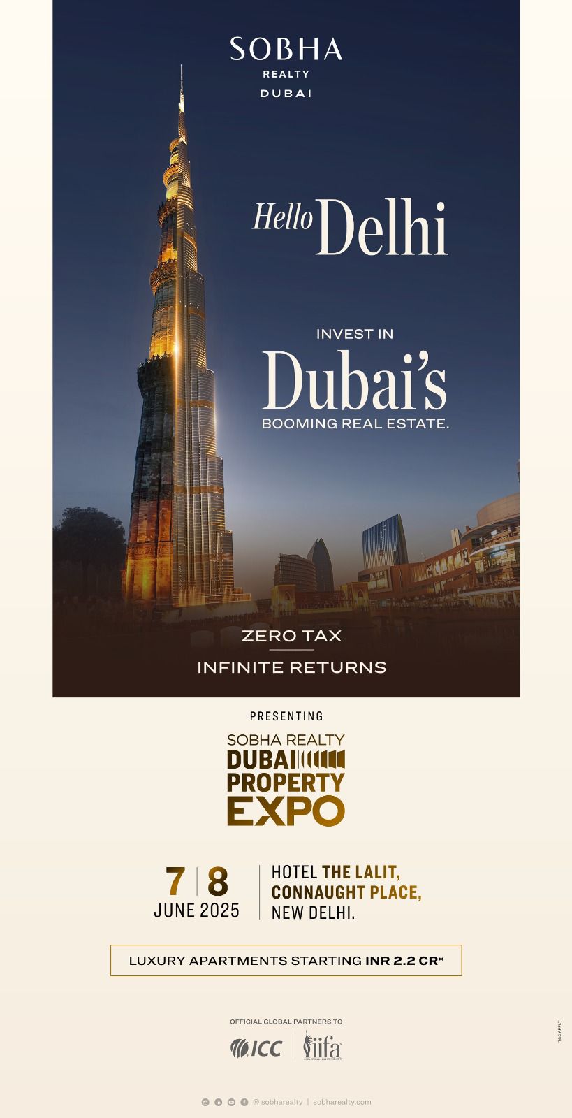 Explore Luxury in Dubai with Sobha Realty at The Lalit, June 7-8 Update