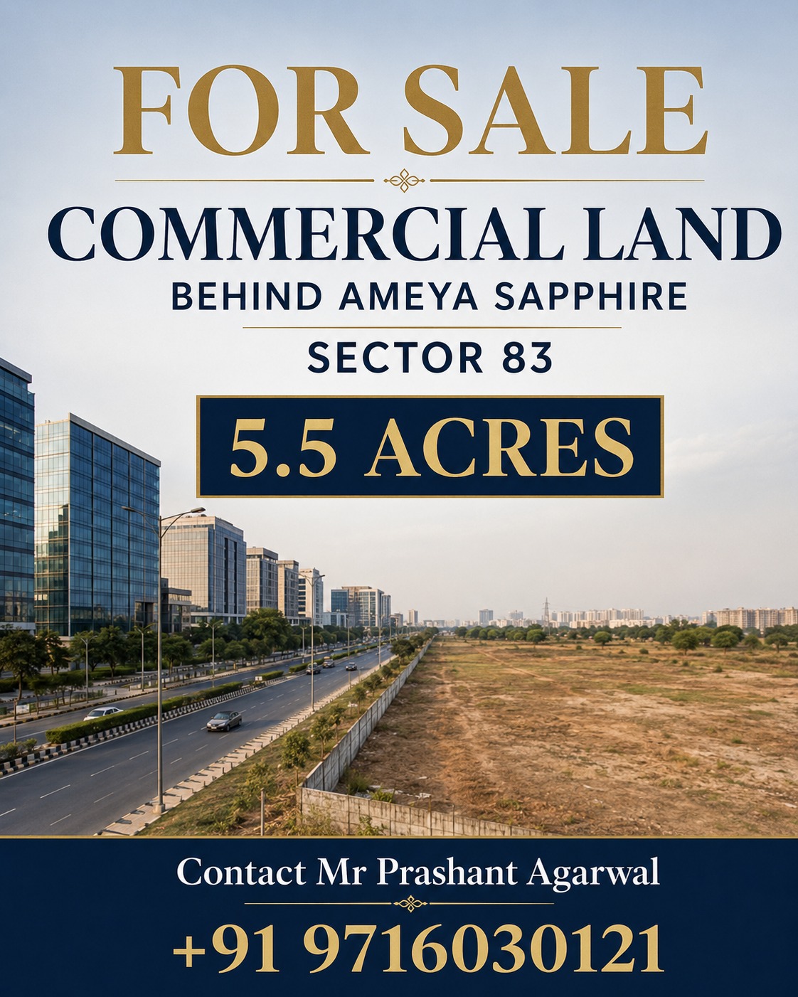 Prime Commercial Land For Sale in Sector 83 || Invest in Sector 83 Commercial Land || Explore 5.5 Acres Behind Ameya Sapphire Update