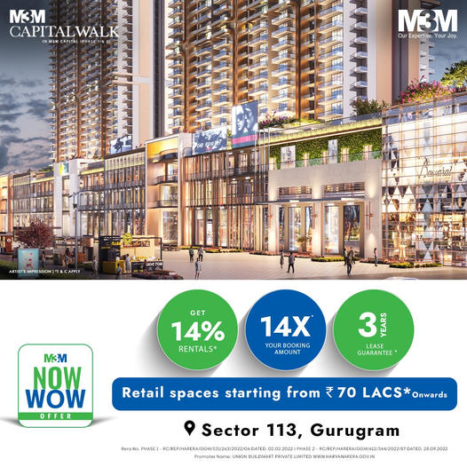 M3M CapitalWalk: Revolutionizing Retail with Lucrative Opportunities in Sector 113, Gurugram Update