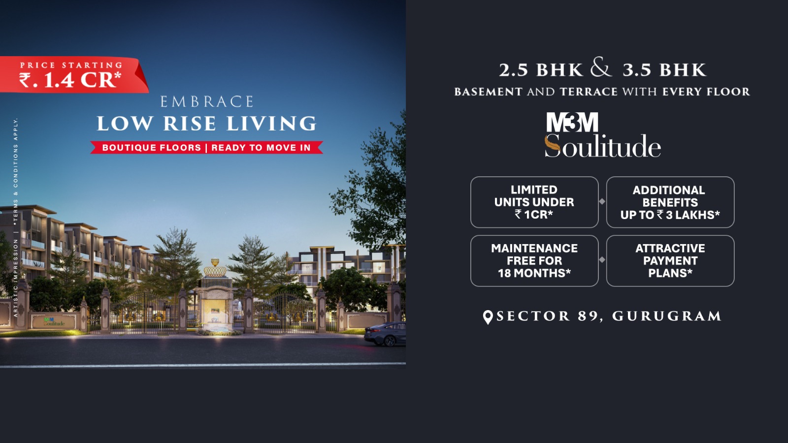 Discover Luxurious Low Rise Living at M3M Soulitude, Starting ₹1.4 Cr, Sector 89, Gurugram Update
