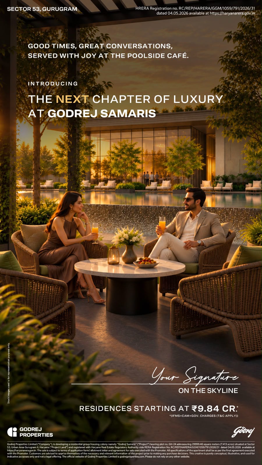 Experience Luxury at Godrej Samaris - Starting at ₹9.84 Cr || Discover Your Signature on the Skyline at Godrej Samaris || Introducing Luxury Residences at Sector 53, Gurugram photo 1